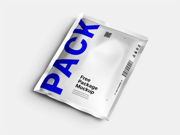 Aluminum Pouch Package Mockup