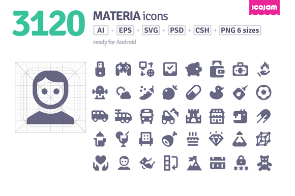3120 Materia icons