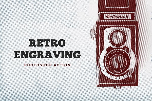 Retro Engraving. Photoshop action