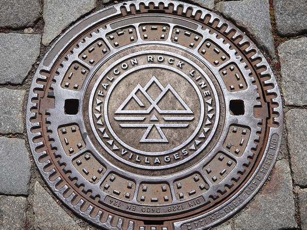 Falcon Rock Line Villages Manhole Cover