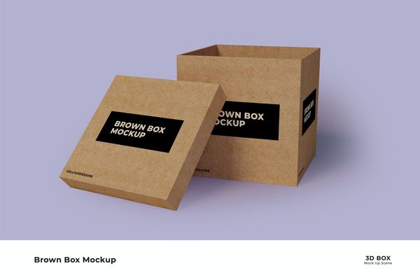 Brown Box Mockup