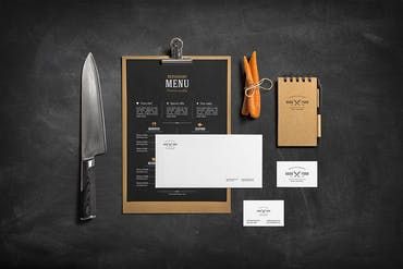 Restaurant & Bar Stationery Branding Mockup