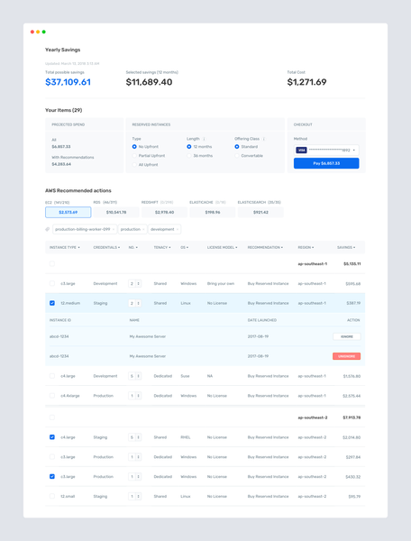 Savings Page