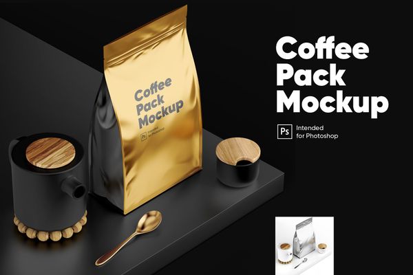 $ Coffee Pack Mockup