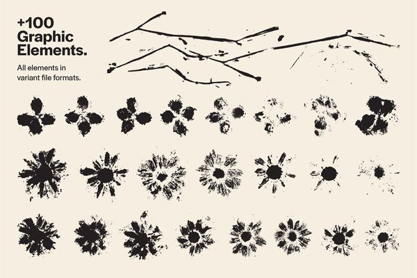 Stamped Prints of Flowers