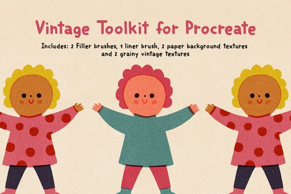 $ Vintage Toolkit for Procreate