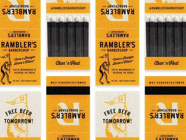 Rambler's Barbershop Matchbooks