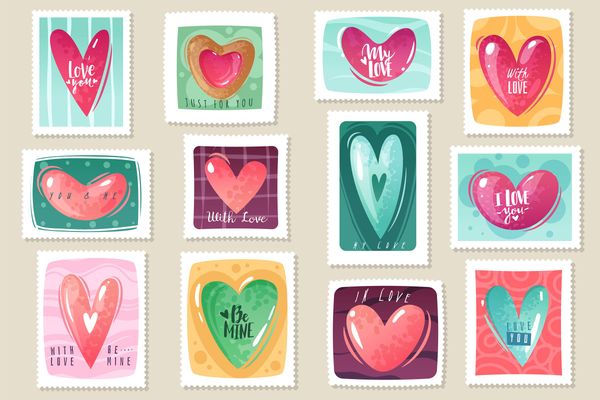 Valentine's day love cartoon collection | Hearts