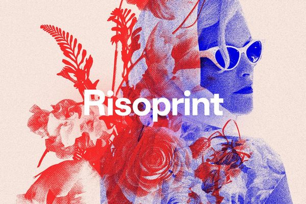 $ Risoprint. Risograph Grain Effect