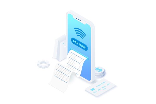 $ Isometric Contactless Payment Illustration