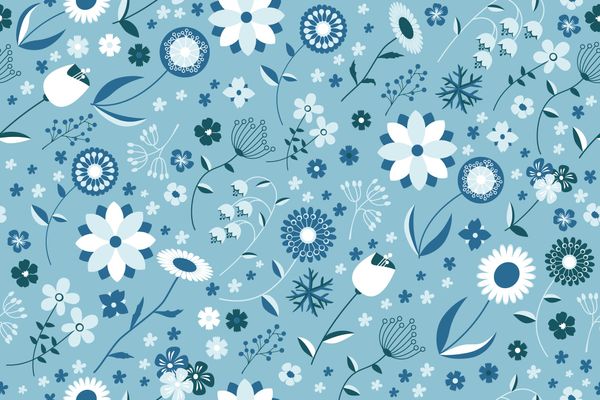 Winter Floral Pattern