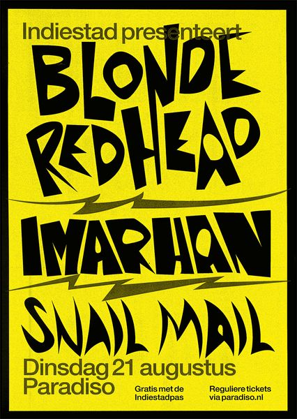 Paradiso – Indiestad w/ Blonde Redhead, Imarhan & Snail Mail