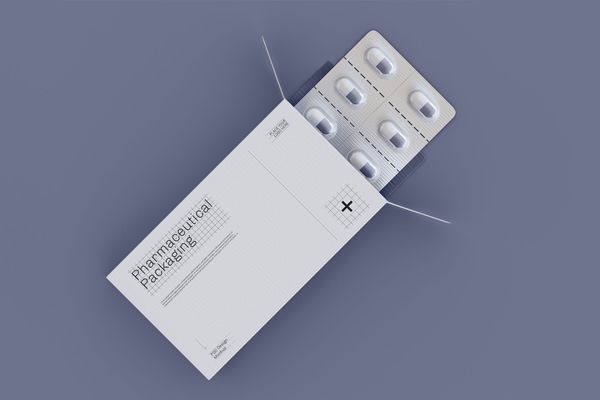 $ Pharmaceutical Packaging Mockup