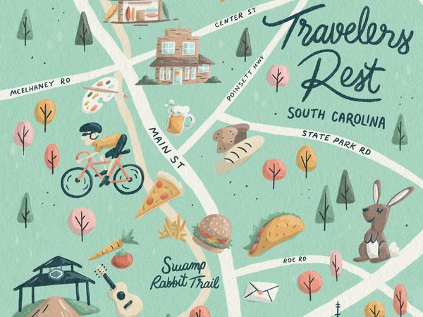 Travelers Rest Map