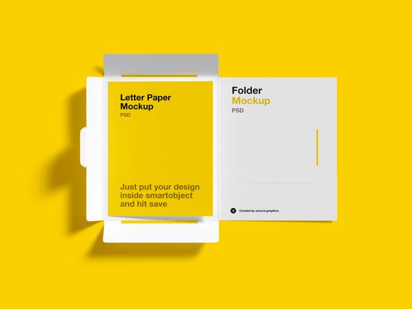 Brochure Folder Letter Mockups