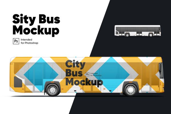 $ City Bus Mockup