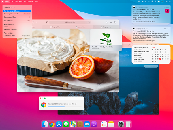 MacOS 11‍ Big Sur UI Kit