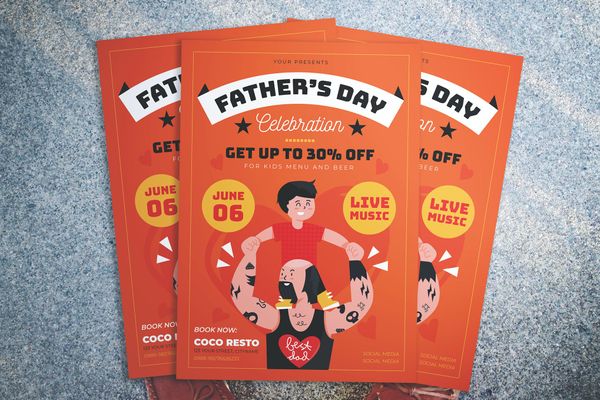 $ Father's Day Promotion Flyer