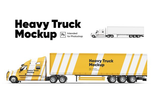 $ Heavy Truck Mockup