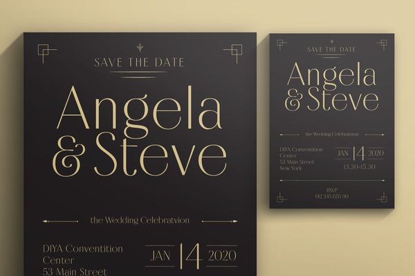 $ Wedding Invitation Template