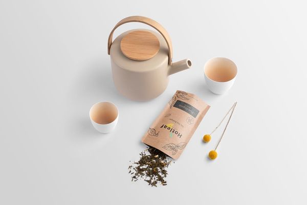 Hotleaf. Tea Branding Mockup