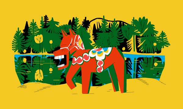 Illustrations about Sweden | Horse