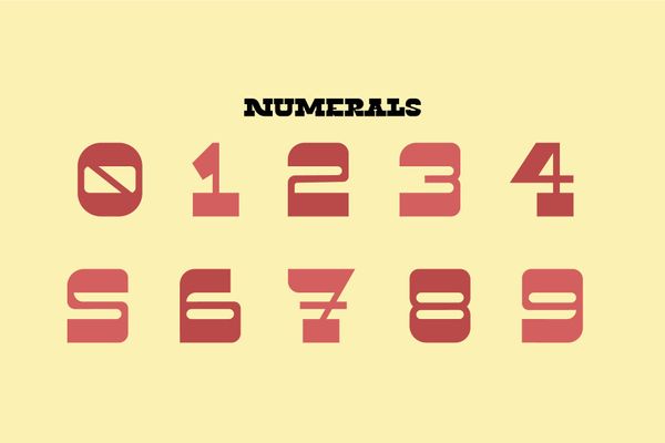 Twin Lakes Display Font | Numbers