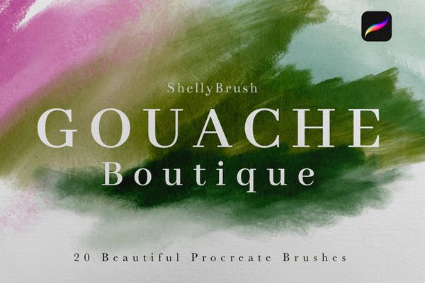 $ Gouache Boutique Procreate Brushes