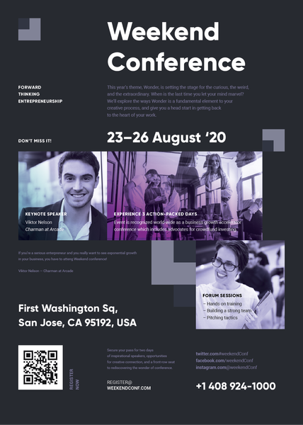 Weekend Conf Poster