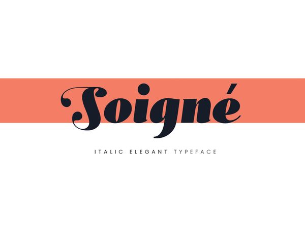 Soigné Italic Elegant Typeface