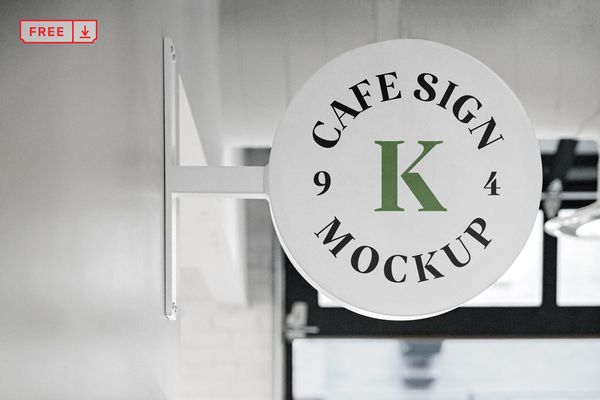 Cafe Sign Mockup