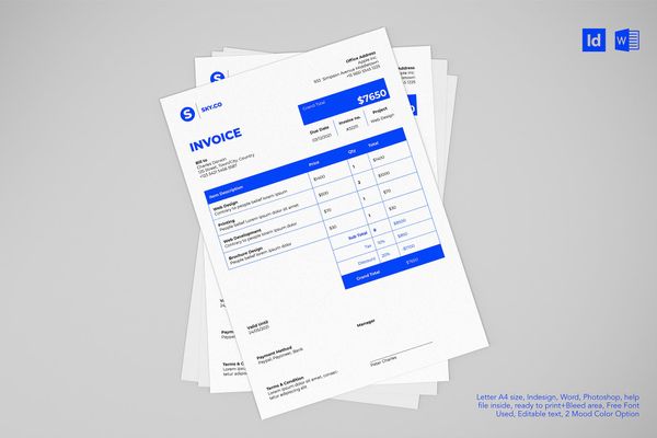 $ Invoice Template