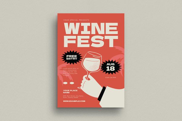 $ Winefest Event Flyer