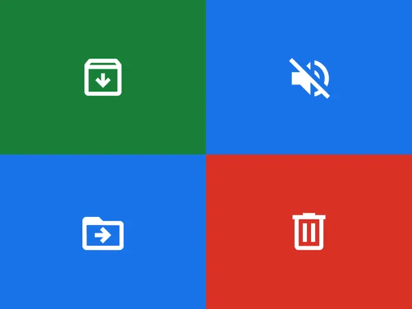 Animated Swipe Icons in Gmail