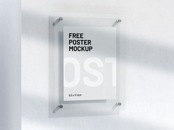 Letter Size Poster Mockup