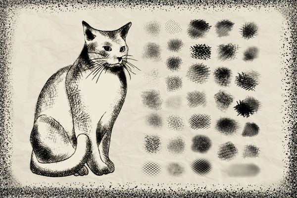 $ Hatch & Stipple Procreate Brushes