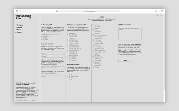 Torinodesign.info | Form