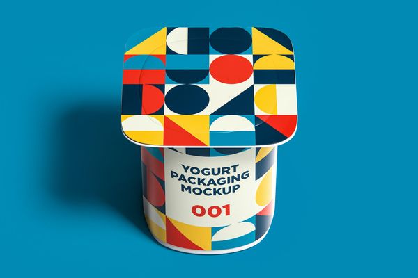 $ Yogurt Packaging Mockup 001