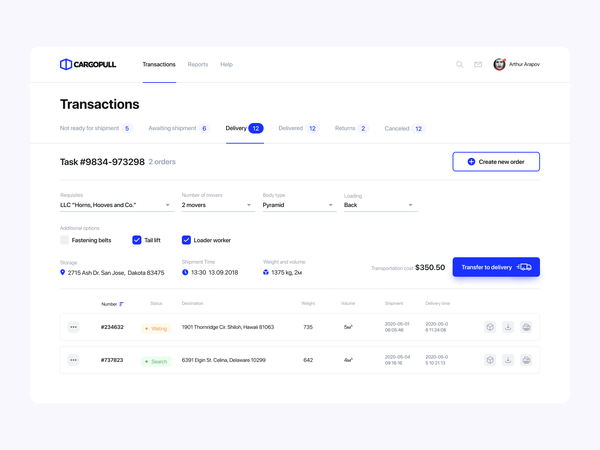 Cargopull | Dashboard