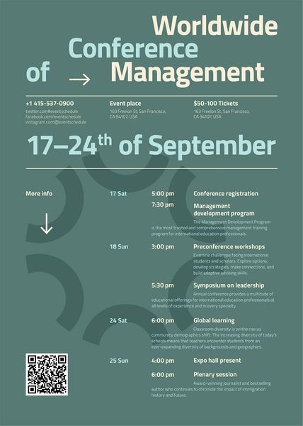 Management Conference Poster