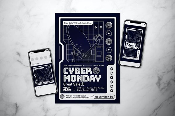 Cyber Monday Flyer Set