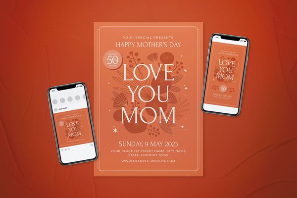 $ Mother's Day Flyer Set