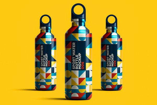 $ Sport Water Bottle Mockup