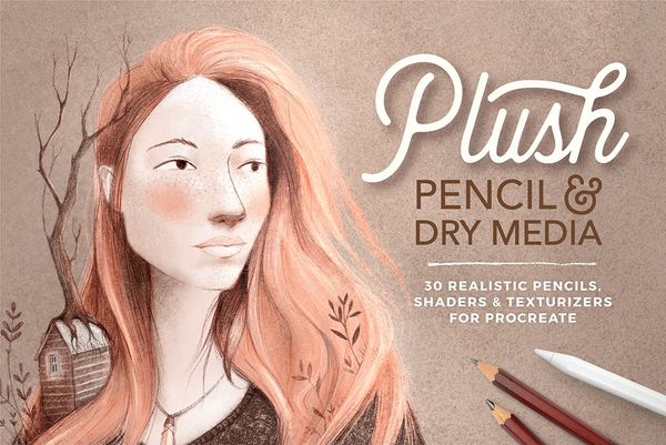 $ Pencil & Dry Media Procreate brushes