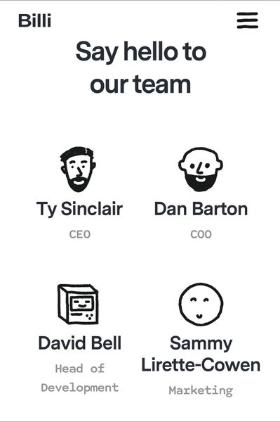 Billi.app | Team, mobile