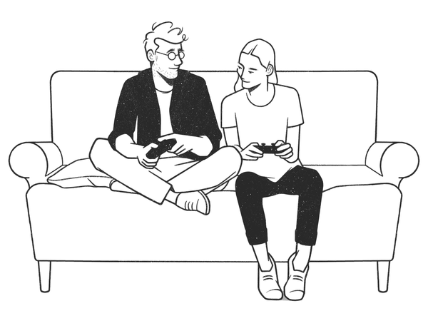 Gamer couple