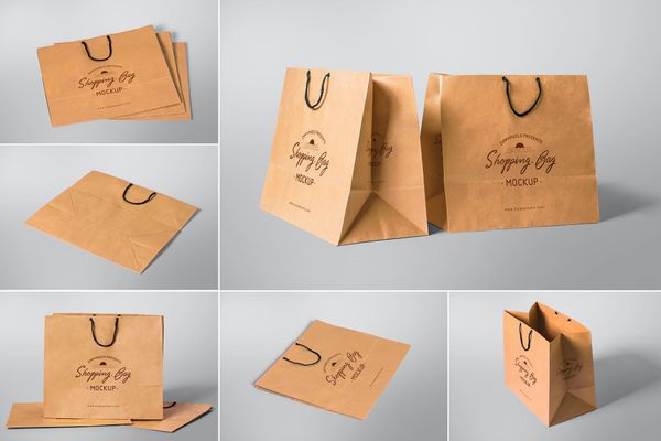 $ Shopping Bag Mockups