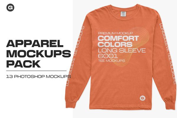 Comfort Colors Long Sleeve Mockups