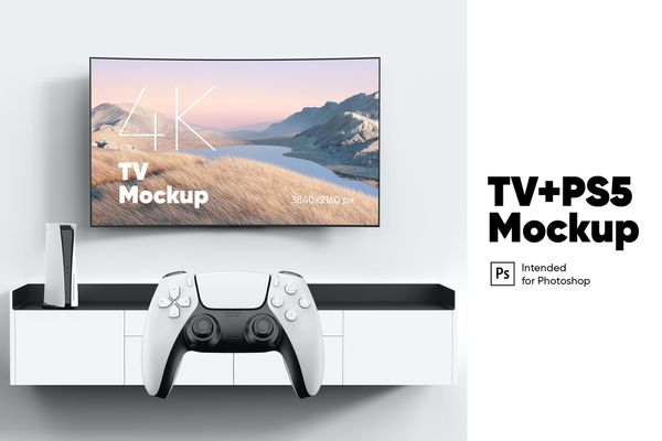 $ TV+PS5 Mockup