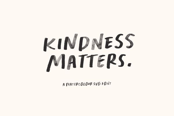 Kindness Matters Font: SVG, Regular